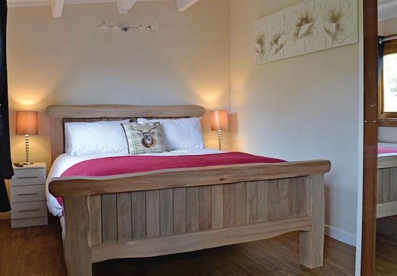 Bedroom in the Buckingham Lodge at Gadlas Park in Ellesmere, Shropshire