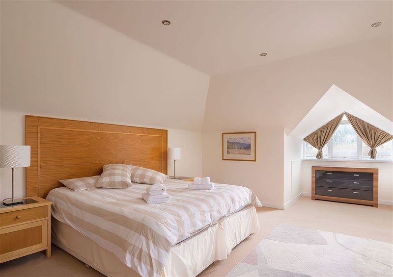 One of the bedrooms at Gairn Apartment, Ballater