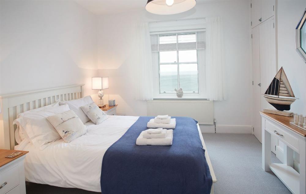 Double bedroom with sea views at Galatea, Whitby Lighthouse