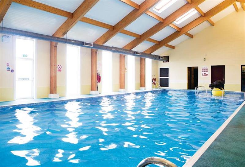 Indoor heated swimming pool at Auchenlarie at Galloway Cottages in Kirkcudbrightshire, South-West Scotland