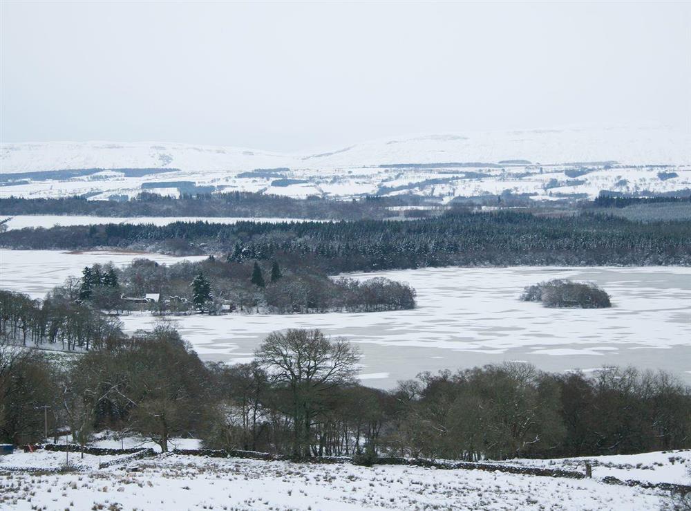 There are beautiful views over the Lake of Menteith at Gamekeepers Lodge in Port of Menteith, Stirlingshire
