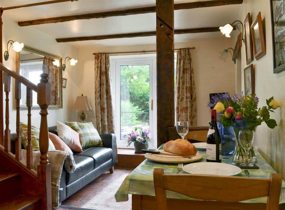 Well presented open plan living space at Ganny Cottage in Birkerthwaite, Birkermoor, Eskdale, Cumbria., Great Britain