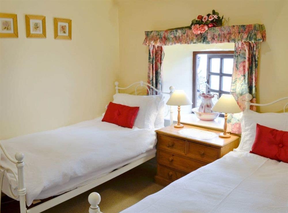 Twin bedroom at Ganny House in Birkerthwaite, Birkermoor, Eskdale, Cumbria., Great Britain