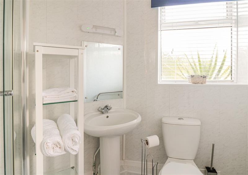 This is the bathroom at Garden Apartment No1, Rhos-On-Sea