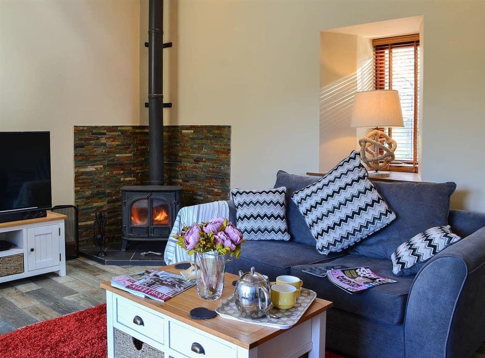 Cosy and comfortable living room at Garden Cottage in Coldingham, near Eyemouth, Berwickshire