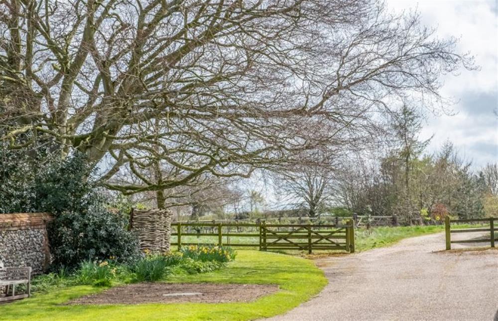 Garden Cottage: Entrance gates at Garden Cottage, East Rudham near Kings Lynn
