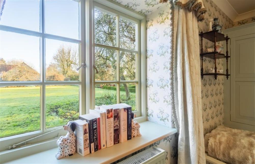 Ground floor: View from the master bedroom at Garden Cottage, East Rudham near Kings Lynn