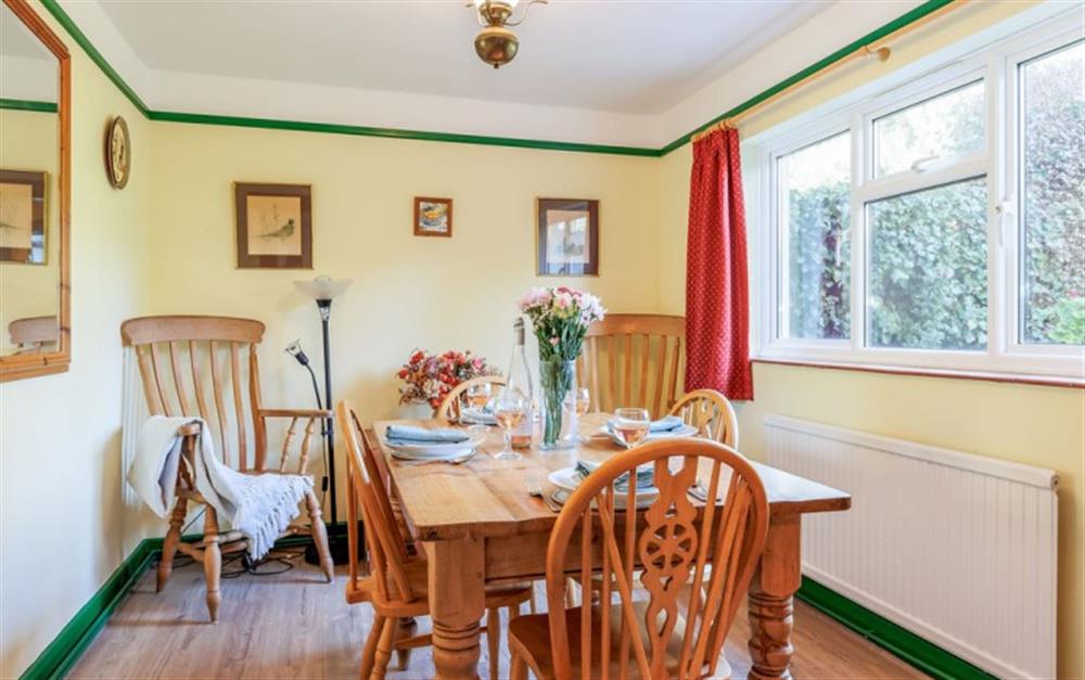 The dining room at Garden Cottage in Fordingbridge