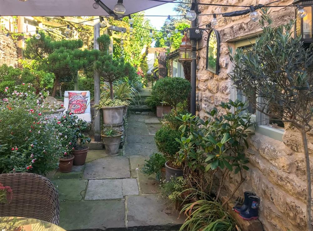 Patio at Garden Cottage in Helmsley, North Yorkshire