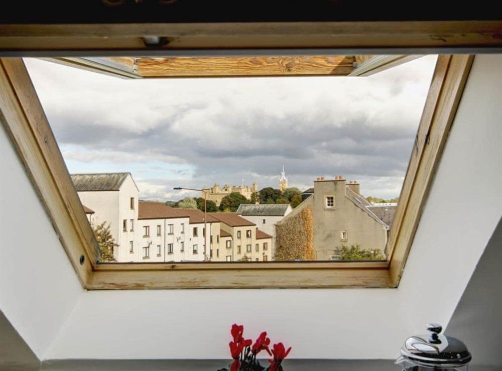 Superb views over the Royal Palace at Garden Cottage in Linlithgow, near Edinburgh., West Lothian