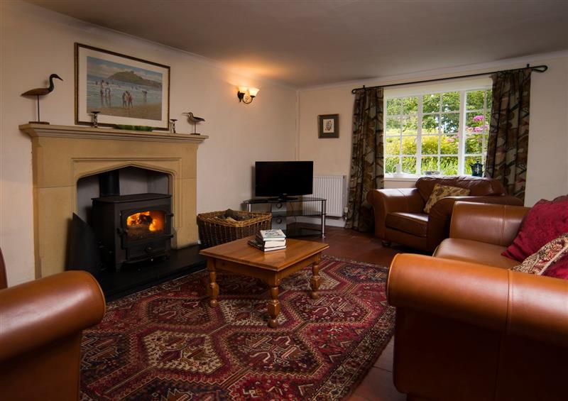 The living area at Garden Cottage, Llithfaen