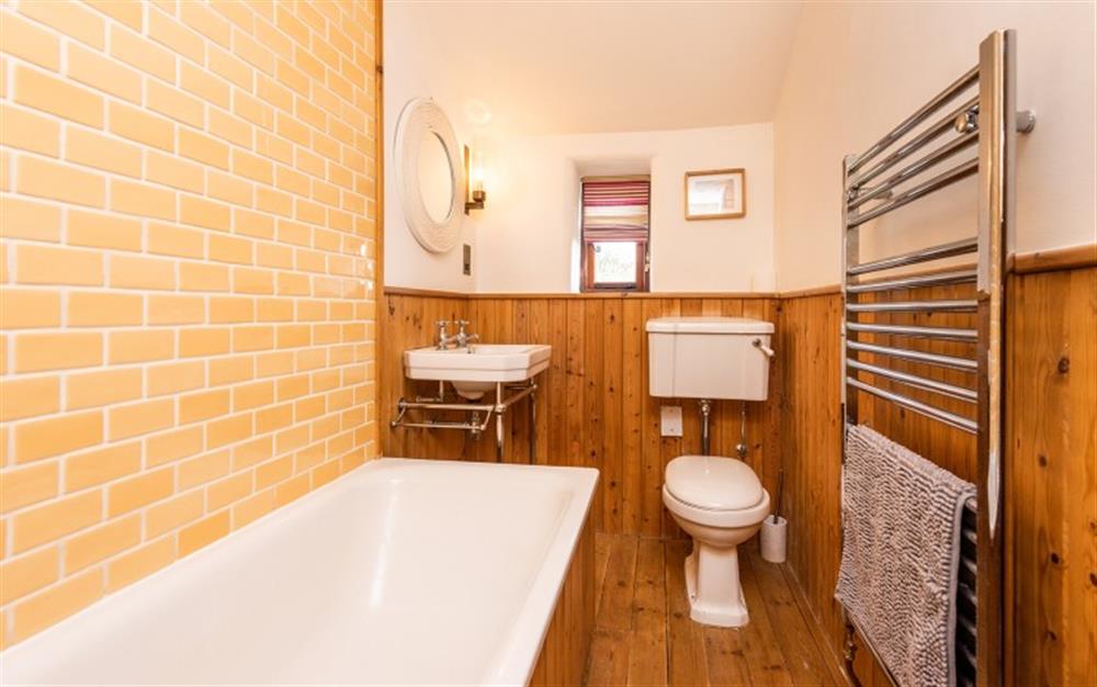 Family bathroom  at Garden Cottage in Loddiswell
