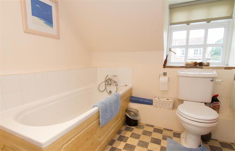 First floor: Bathroom has bath and separate shower cubicle at Garden Cottage, Ringstead near Hunstanton