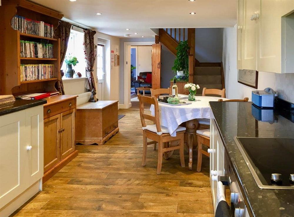 Well-appointed kitchen with adjacent dining area at Garden Cottage in Tetford, near Horncastle, Lincolnshire