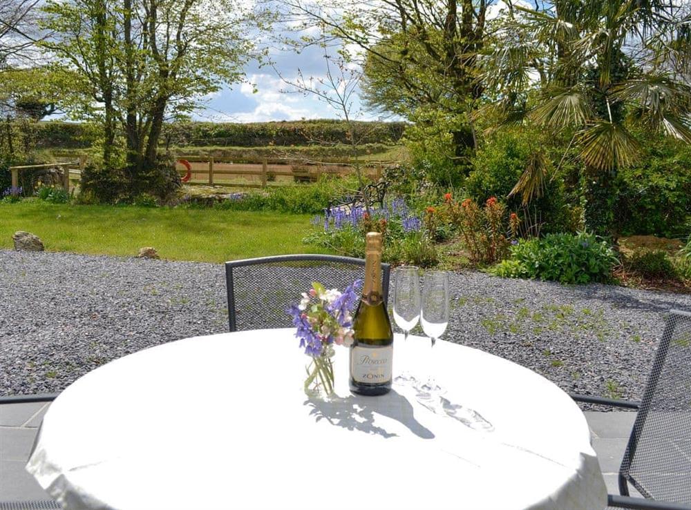 Tranquil views from the patio at Garden Cottage in Ugborough, near Ivybridge, Devon