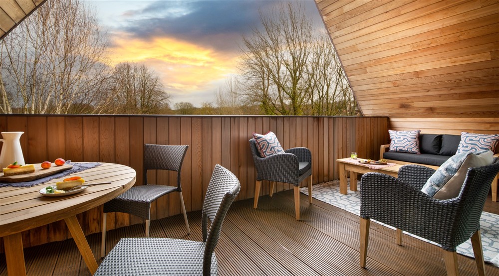 The balcony seating area (photo 3) at Garden Gate Apartment in Durham, County Durham