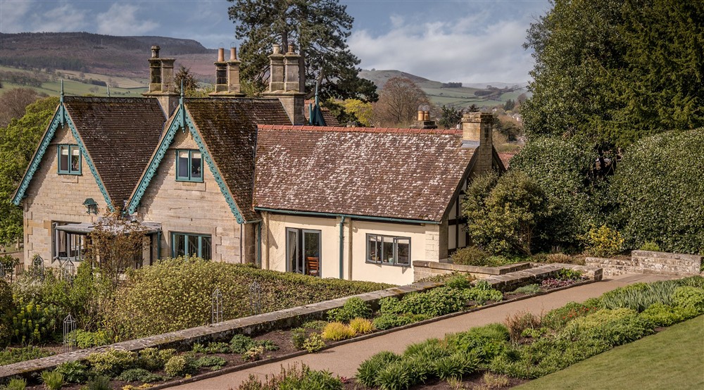 The formal gardens at Garden Gate Apartment in Durham, County Durham