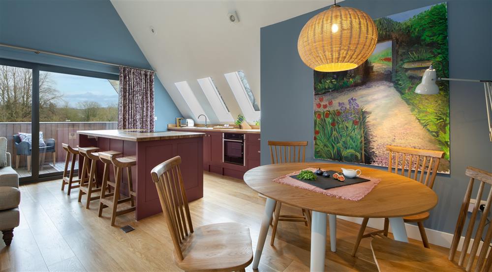 The kitchen and dining area at Garden Gate Apartment in Durham, County Durham