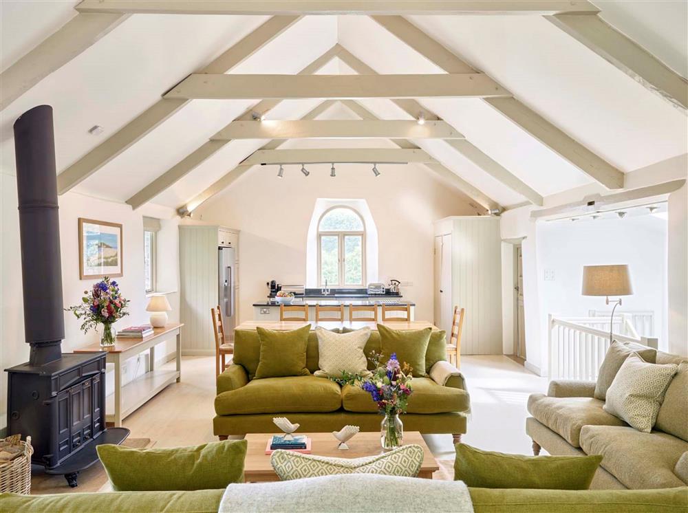 The sitting area, a perfect space for larger groups or families at Garden House, Dartmouth