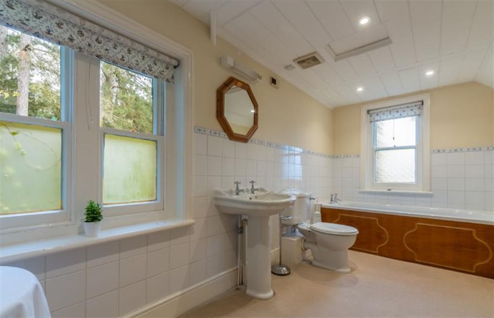 First floor: Family bathroom at Garden House, Sandringham