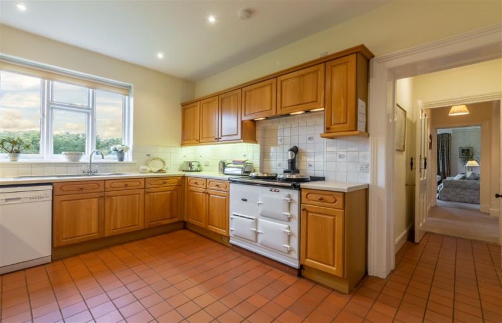Ground floor: Kitchen with Aga at Garden House, Sandringham