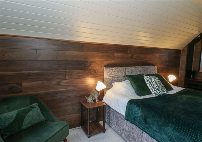 One of the bedrooms at Garden lodge 3, Reynoldston