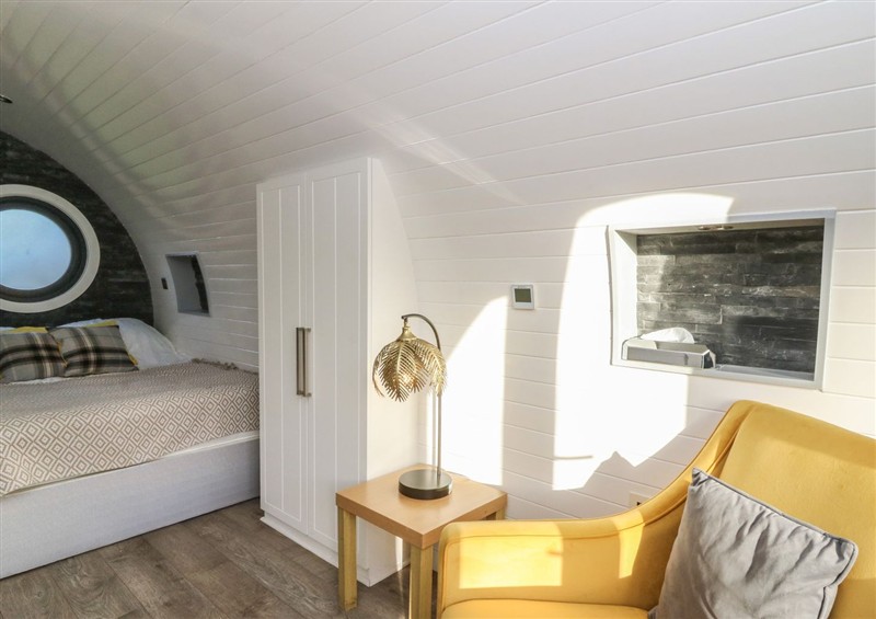 One of the bedrooms at Garden Lodge 5, Reynoldston