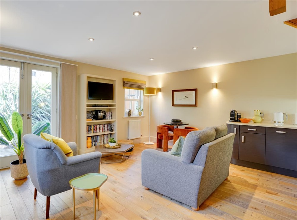 Open plan living space at Garden Stable in Alnmouth, near Alnwick, Northumberland
