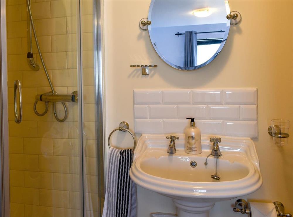 Shower room at Garden View Apartment in Sneaton, near Whitby, North Yorkshire