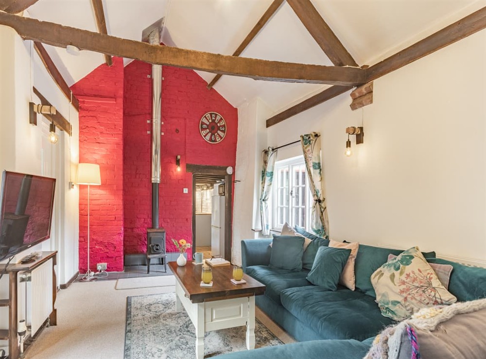 Living room at Garden View Cottage in Woodbury Salterton, near Exeter, Devon