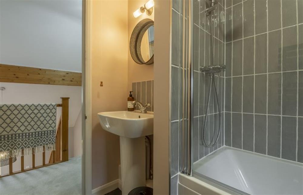 First floor: With Bristan shower over the bath, wash basin, WC and Rointe heated towel rail (photo 2) at Garden Wall Cottage, Great Snoring near Fakenham
