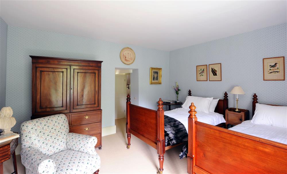 Bedroom three with 3’ twin single beds at Gardeners Cottage, Chatsworth Estate, Edensor, Nr Bakewell