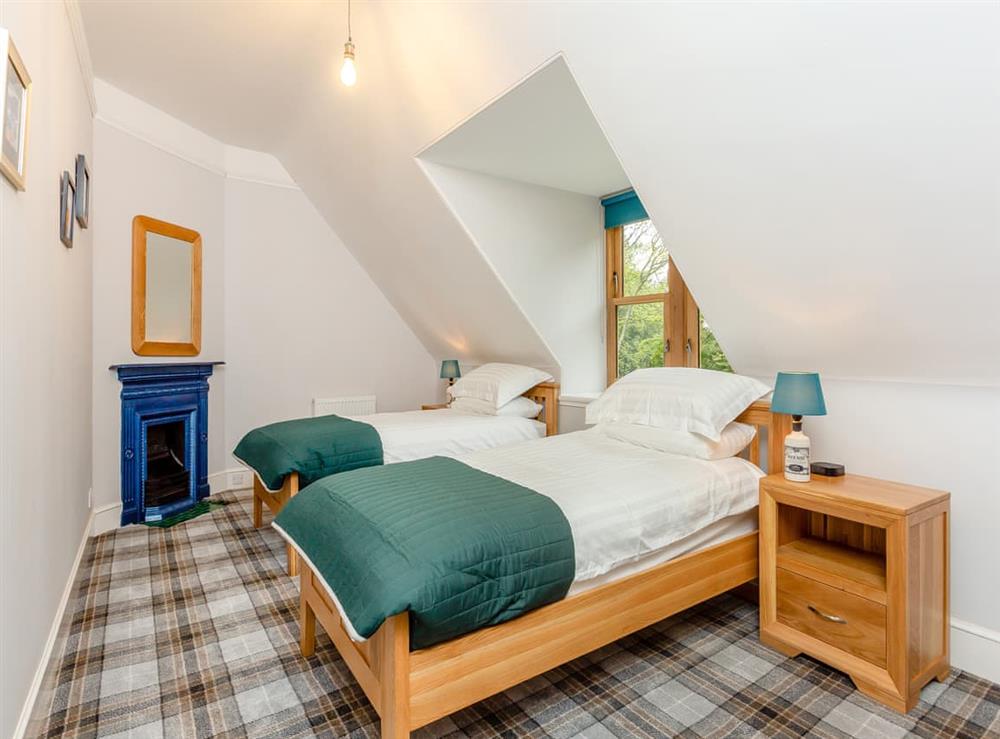 Twin bedroom at Gardeners Cottage in Huntly, Aberdeenshire