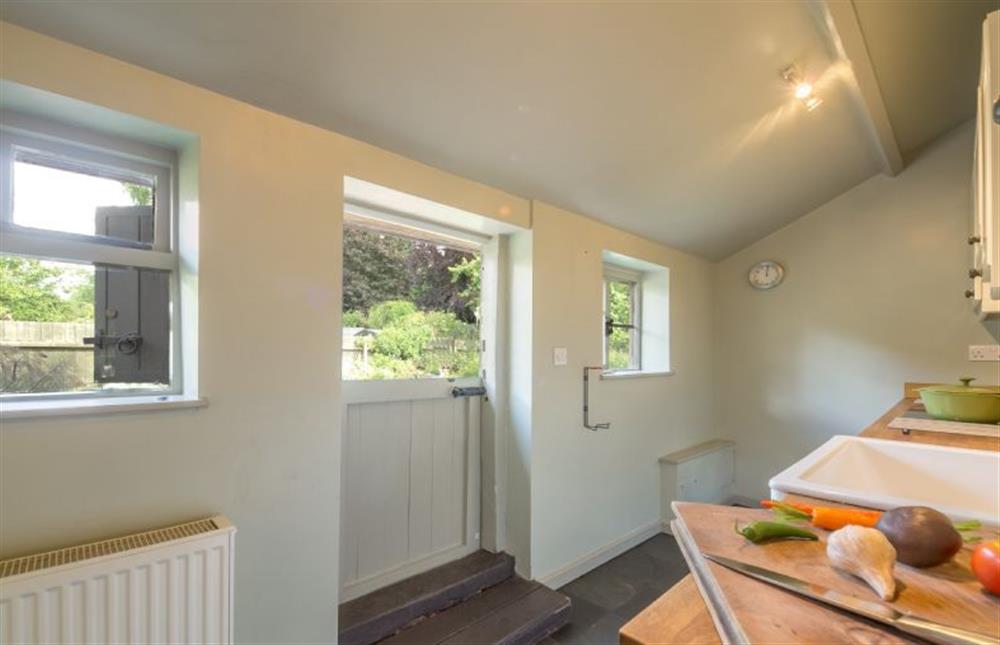 Ground floor: Kitchen with stable door at Gardeners Cottage, Thornham Magna near Eye