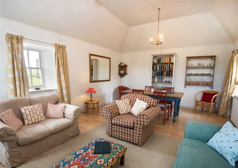 The living area at Gardeners Cottage, Urquhart near Elgin