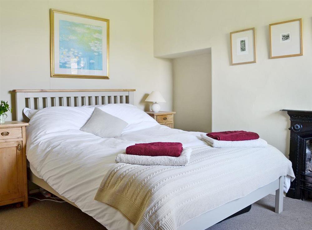 Comfortable double bedroom at Gardenwell Cottage in Burtersett, near Hawes, North Yorkshire