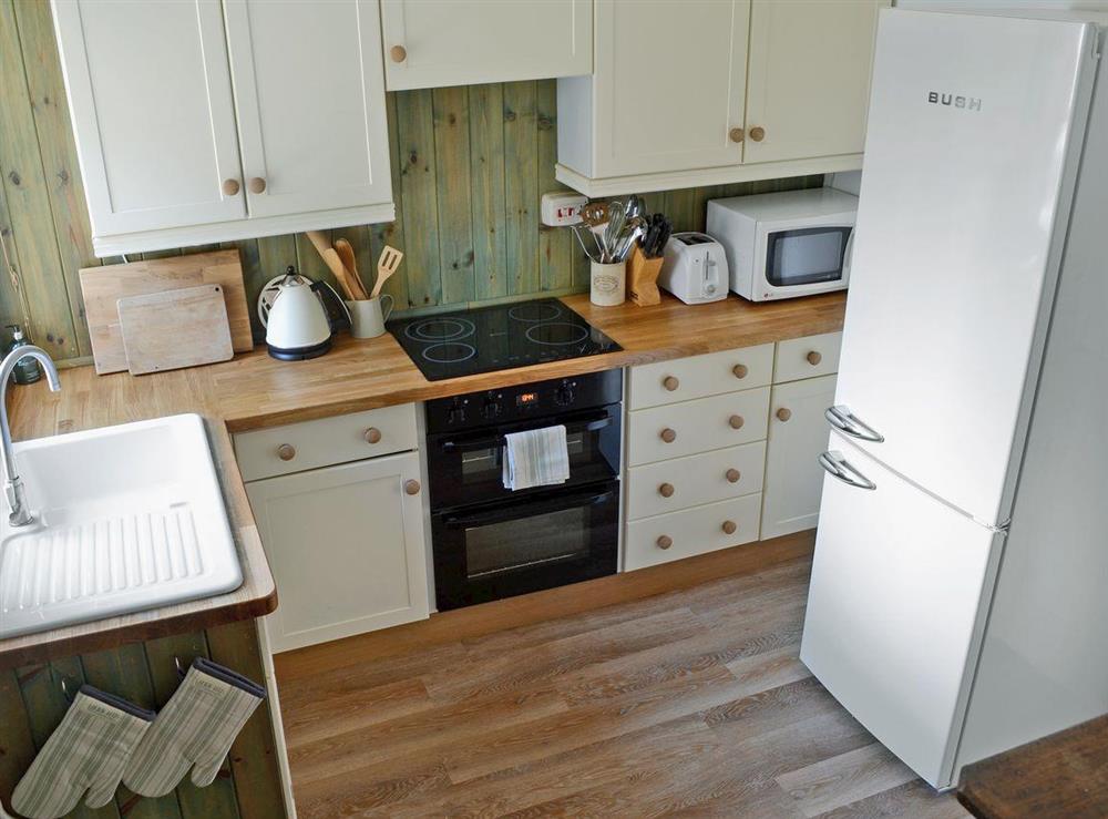Well equipped kitchen at Gardenwell Cottage in Burtersett, near Hawes, North Yorkshire
