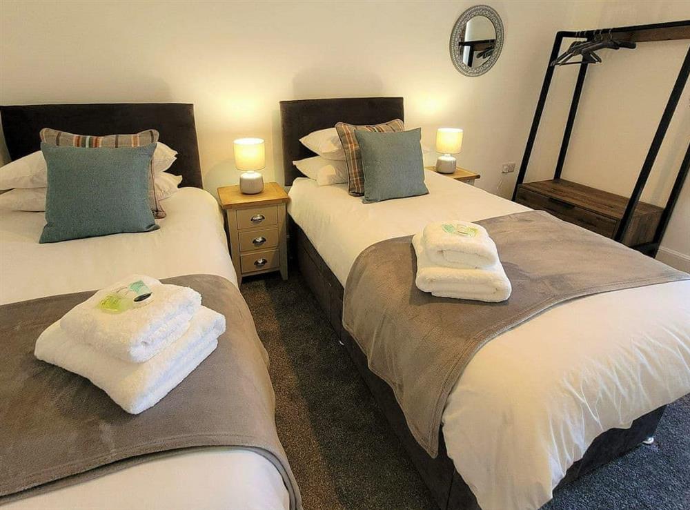 Twin bedroom at Garrarie Cottage in Whithorn, Dumfries & Galloway, Wigtownshire