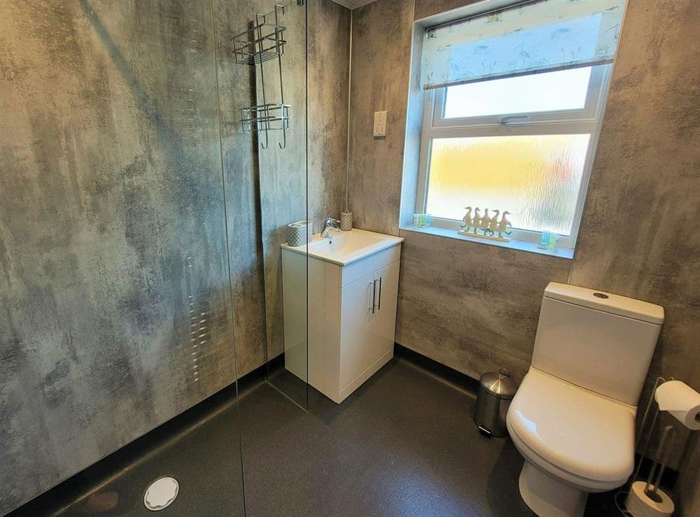 Wet room at Garrarie Cottage in Whithorn, Dumfries & Galloway, Wigtownshire
