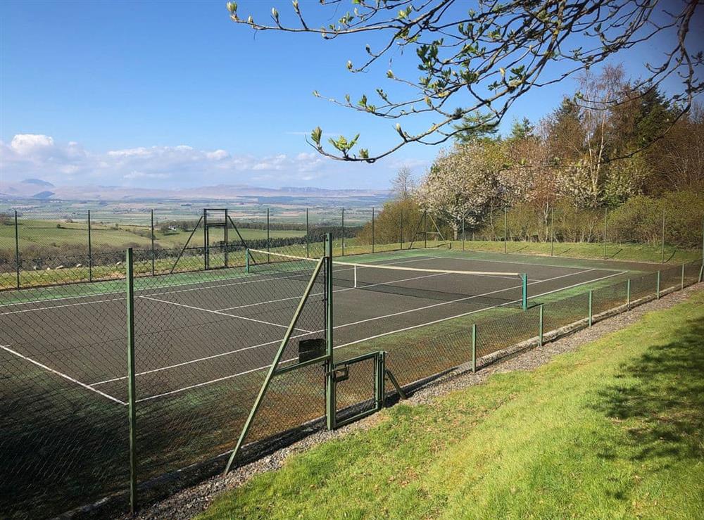 Tennis court at Garrique Cottage in By Kippen, near Stirling, Stirlingshire