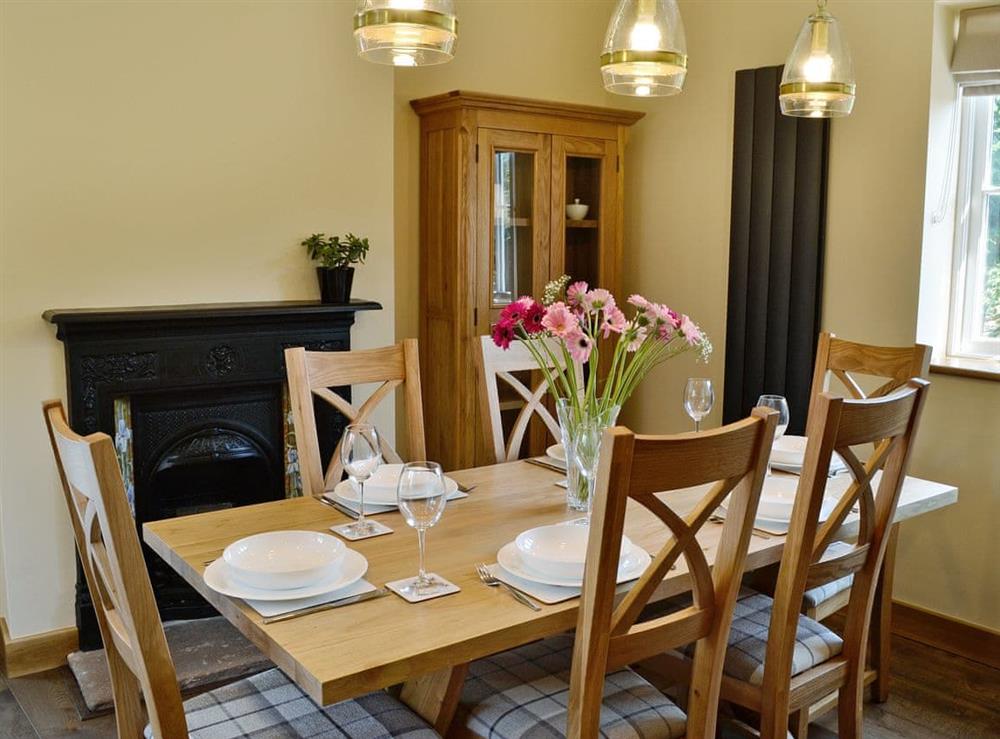 Inviting dining room at Garth Cottage, 