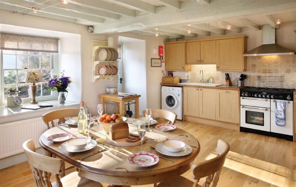 Spacious kitchen/dining room at Garth Iwrch, Bodnant Estate