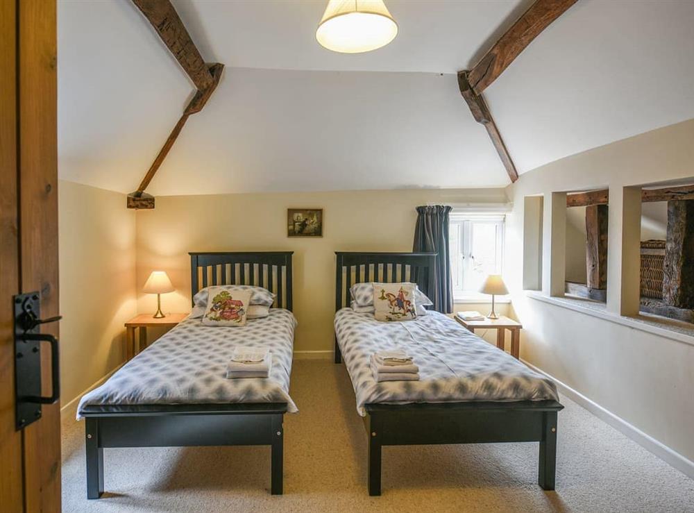 Twin bedroom at Garth Ucha in Llanyblodwel, Shropshire