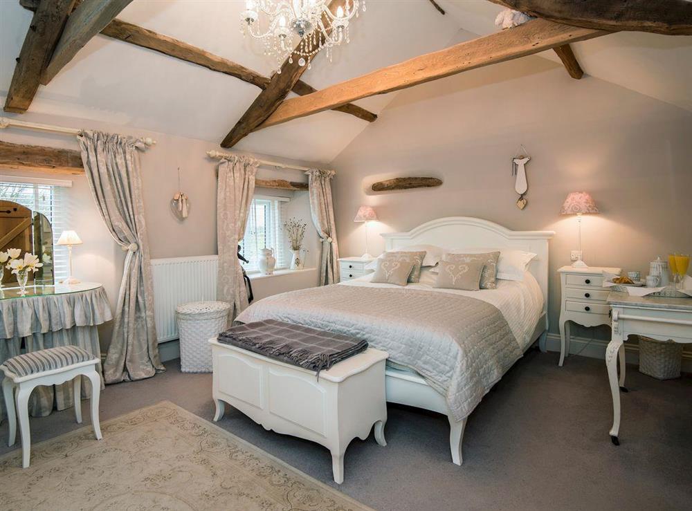 Elegantly decorated double bedroom at Garth View in Bolton, near Appleby, Cumbria, England