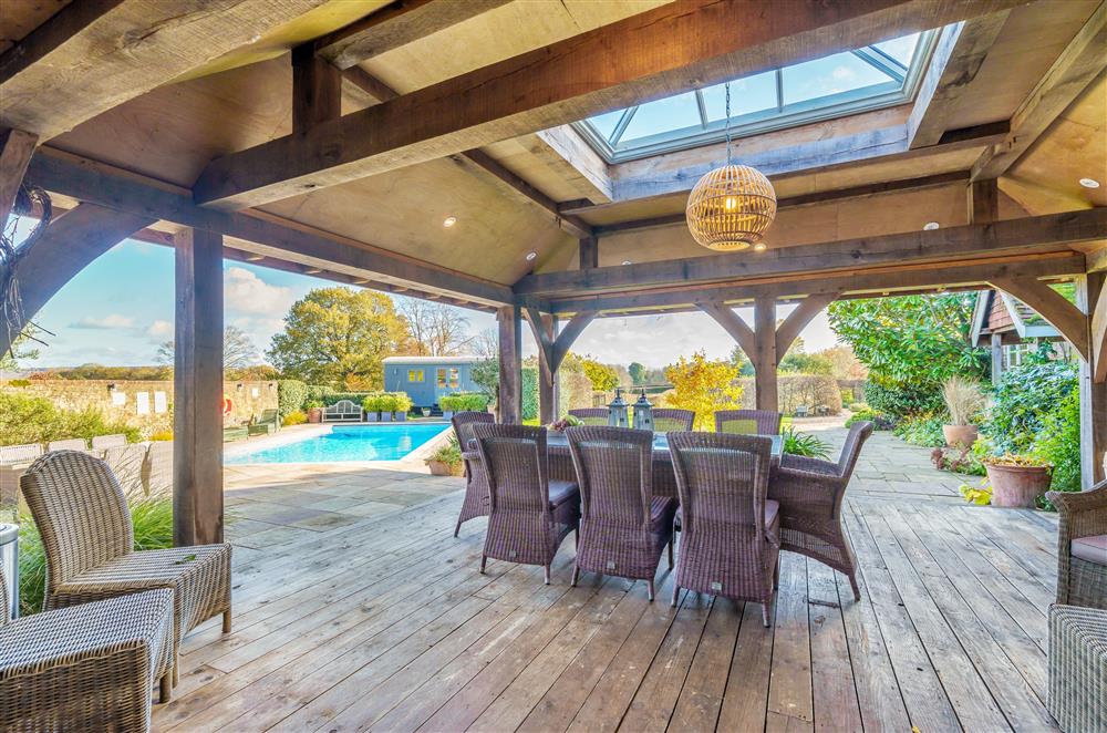 Enjoy alfresco dining in the garden at Gate Street Farmhouse at Gate Street Farm House, Bramley, Guildford