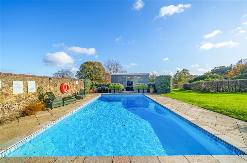 The heated swimming pool at Gate Street Farm House, Bramley, Guildford