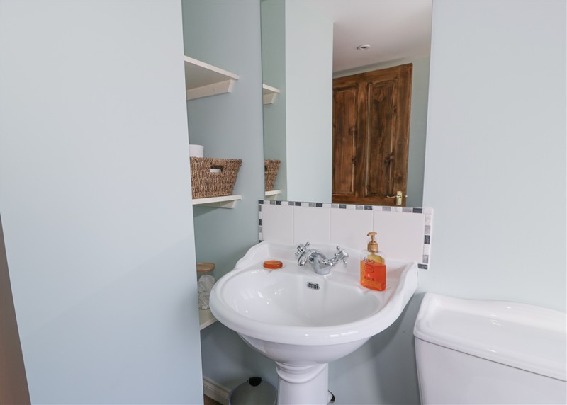 This is the bathroom at Gatehouse 2 Cessnock Castle, Galston