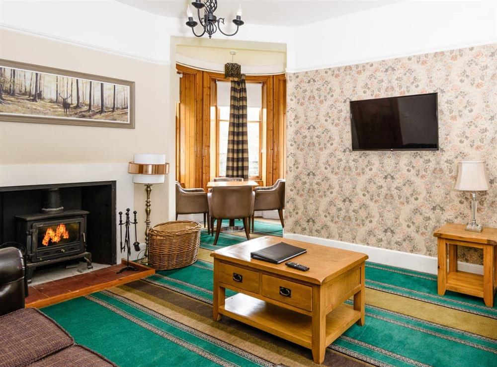 Living area at Gatehouse Lodge in Pitlochry, Perthshire