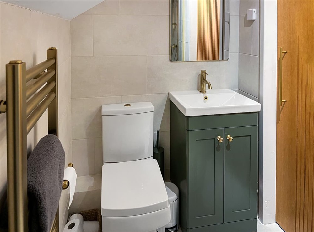 Bathroom at Gatherley Loft in Brompton On Swale, near Richmond, North Yorkshire