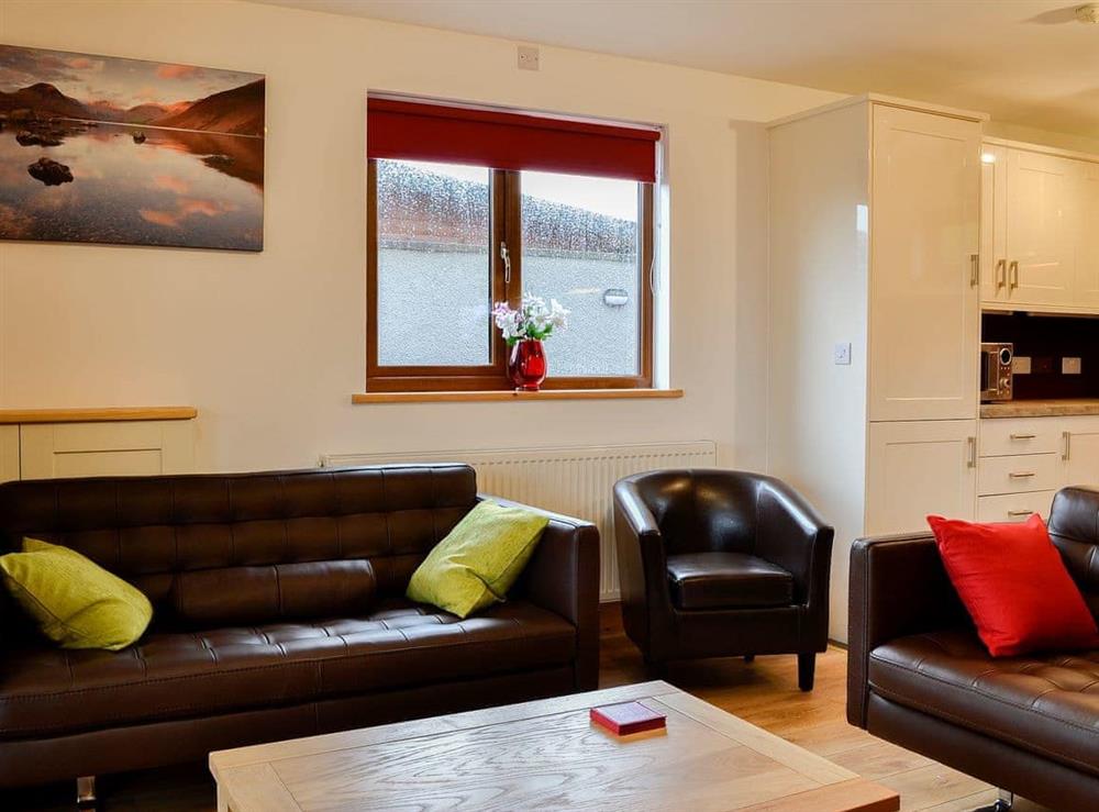 Comfortable leather furniture at Blake Fell Lodge, 